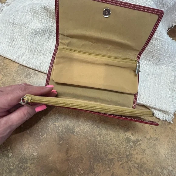 Vintage Fossil Red Leather Travel Jewelry Organizer - Picture 11 of 12